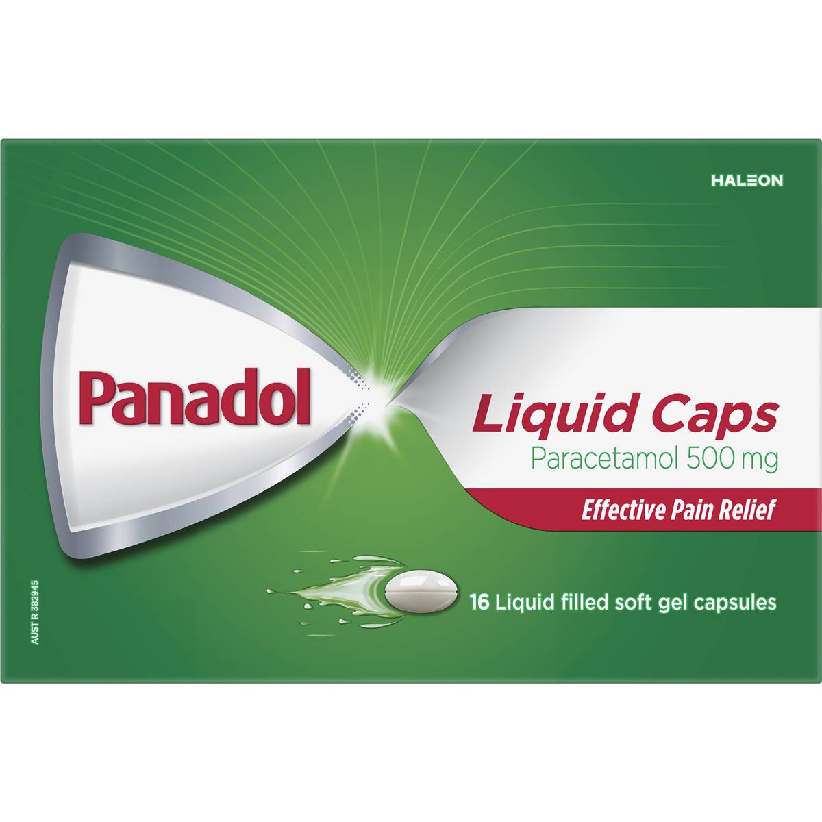 Panadol Liquid Capsules With Paracetamol 500mg 16 pack