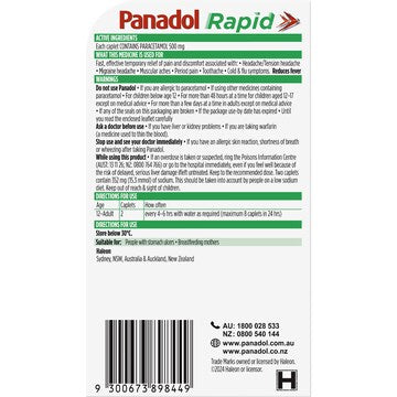 Panadol Rapid Caplets 8 pack