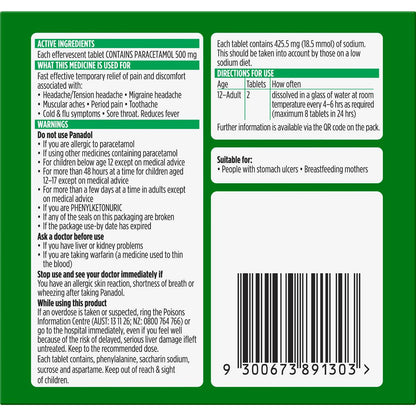 Panadol Rapid Soluble With Paracetamol 500mg 16 pack