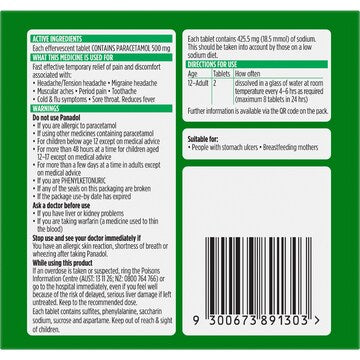 Panadol Rapid Soluble With Paracetamol 500mg 16 pack