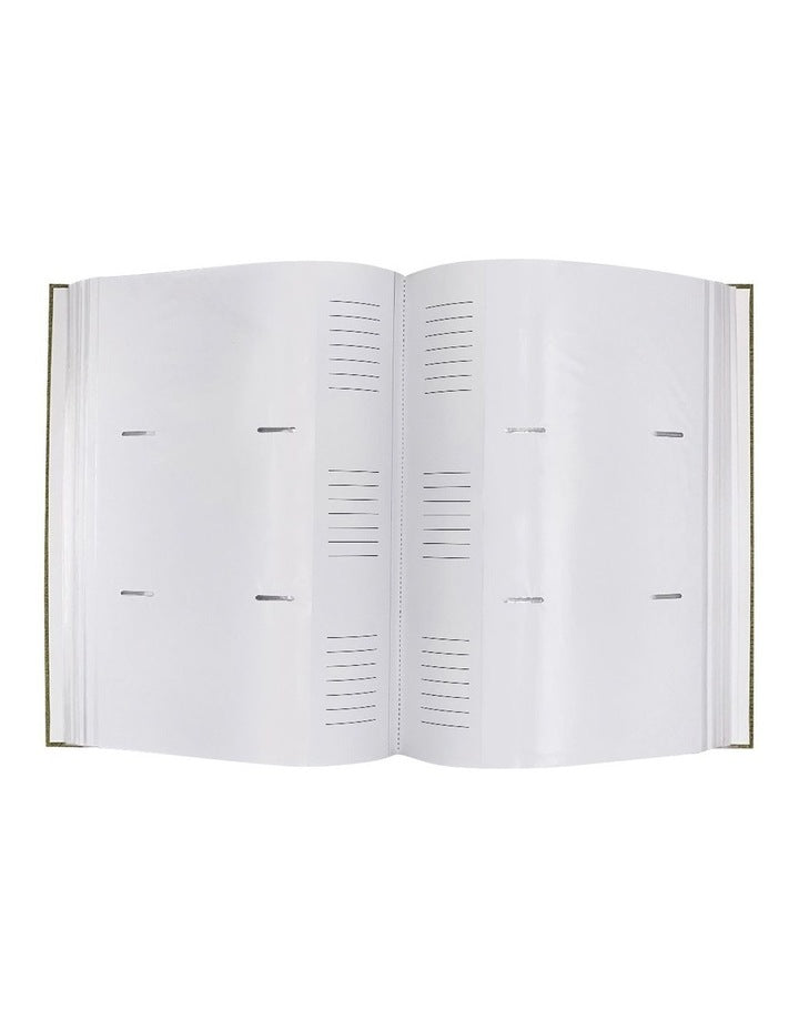 Plush Linen Photo Album 300 Photo Capacity in Duck Egg Green
