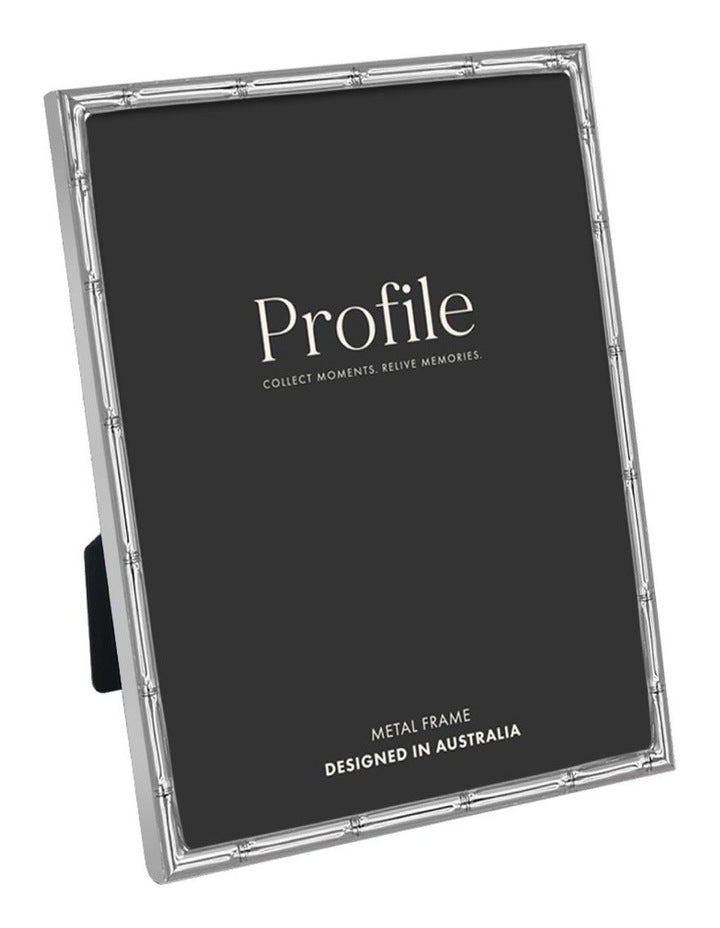 Bamboo Metal Photo Frame 8x10"  in Silver