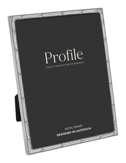 Bamboo Metal Photo Frame 8x10"  in Silver