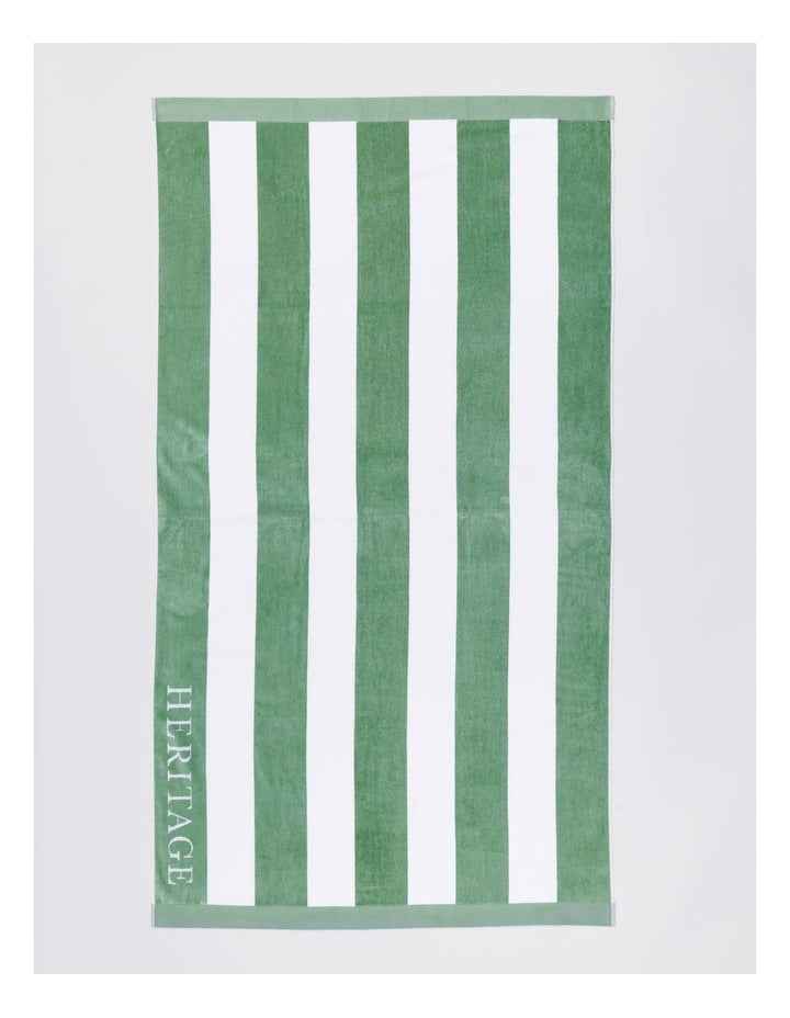 Santorini Resort Stripe Beach Towel in Sage
