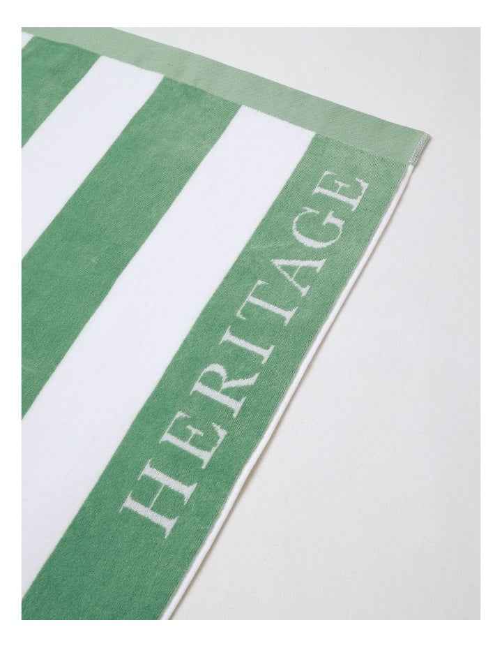 Santorini Resort Stripe Beach Towel in Sage