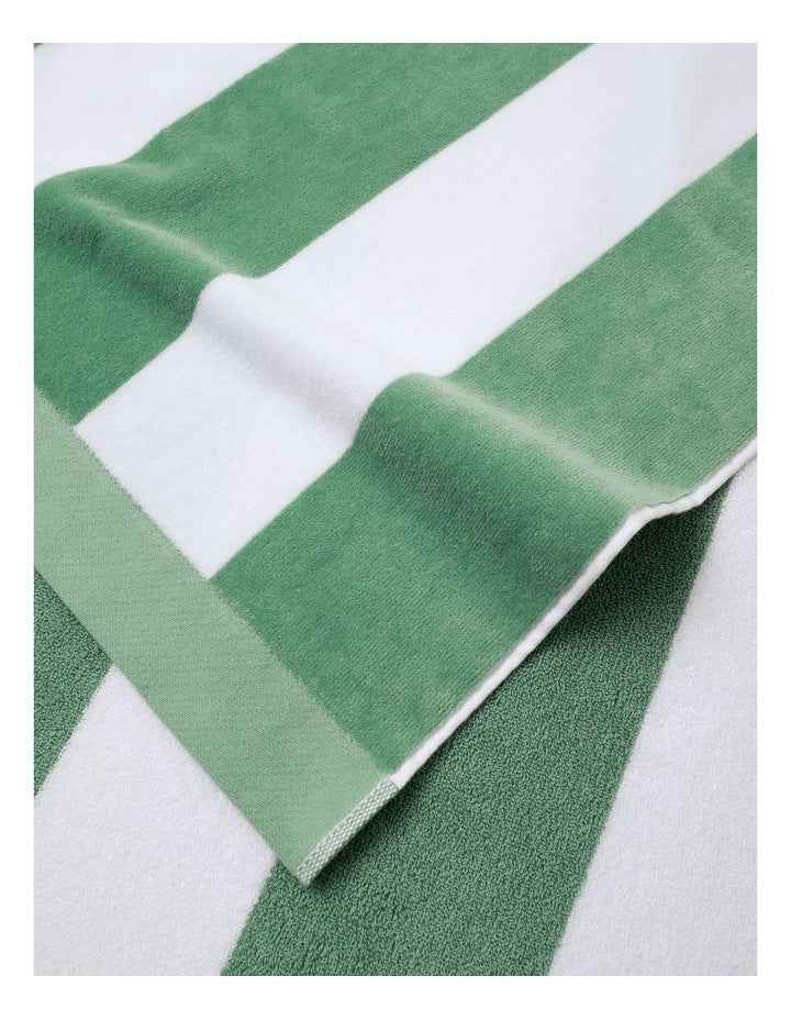 Santorini Resort Stripe Beach Towel in Sage