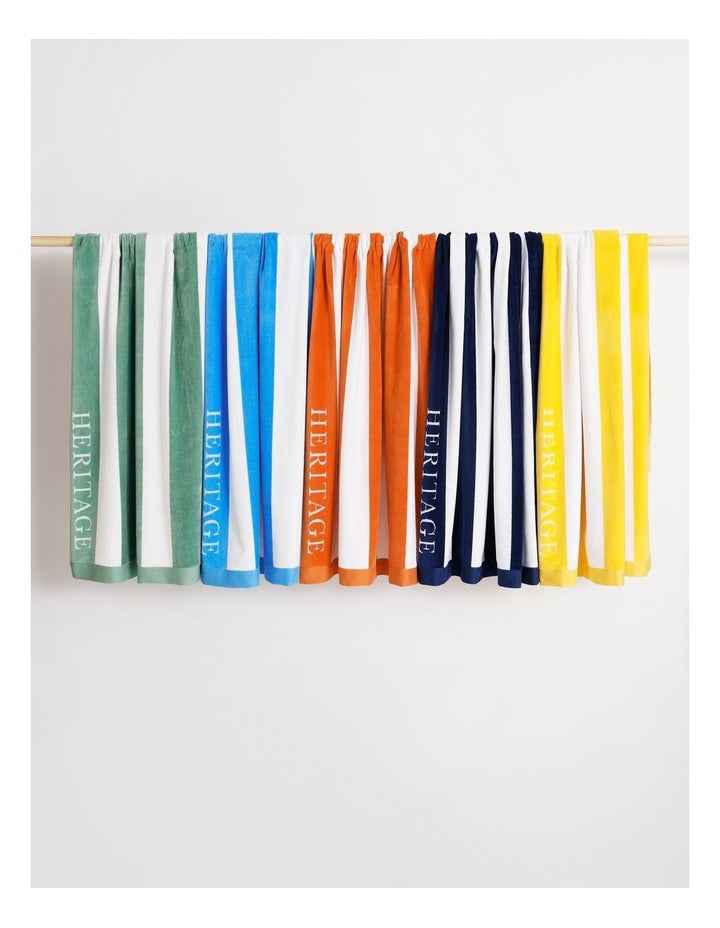 Santorini Resort Stripe Beach Towel in Orange