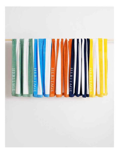 Santorini Resort Stripe Beach Towel in Orange