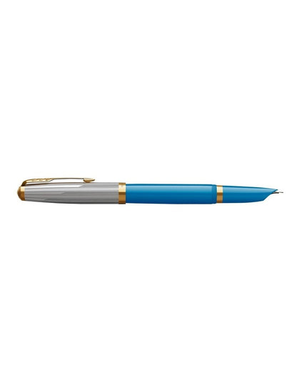 Parker 51 Premium Fountain Pen in Turquoise with Gold Trim
