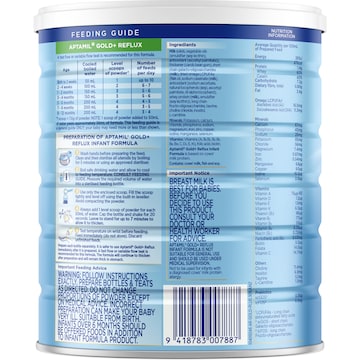 Aptamil Gold+ Reflux Baby Infant Formula From 0-12 Months 900g