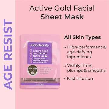 MCoBeauty Age Resist Active Gold Foil Face Sheet Mask each