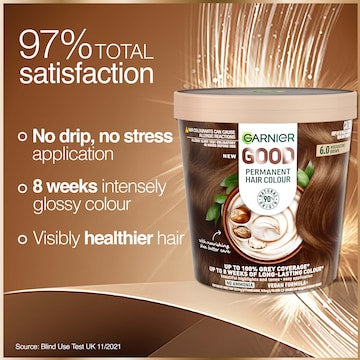 Garnier Good Permanent Hair Colour 6.0 Mochaccino Brown each