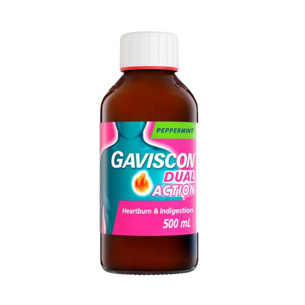 GAVISCON DUAL ACTION LIQUID PEPPERMINT 500ML