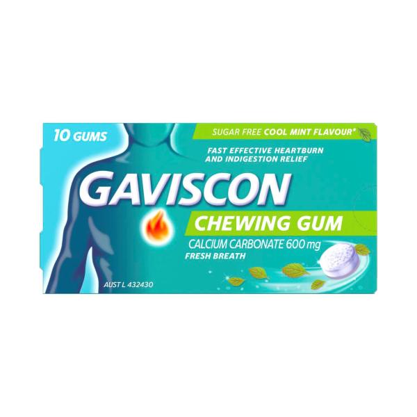 GAVISCON CHEWING GUM COOL MINT 10PK