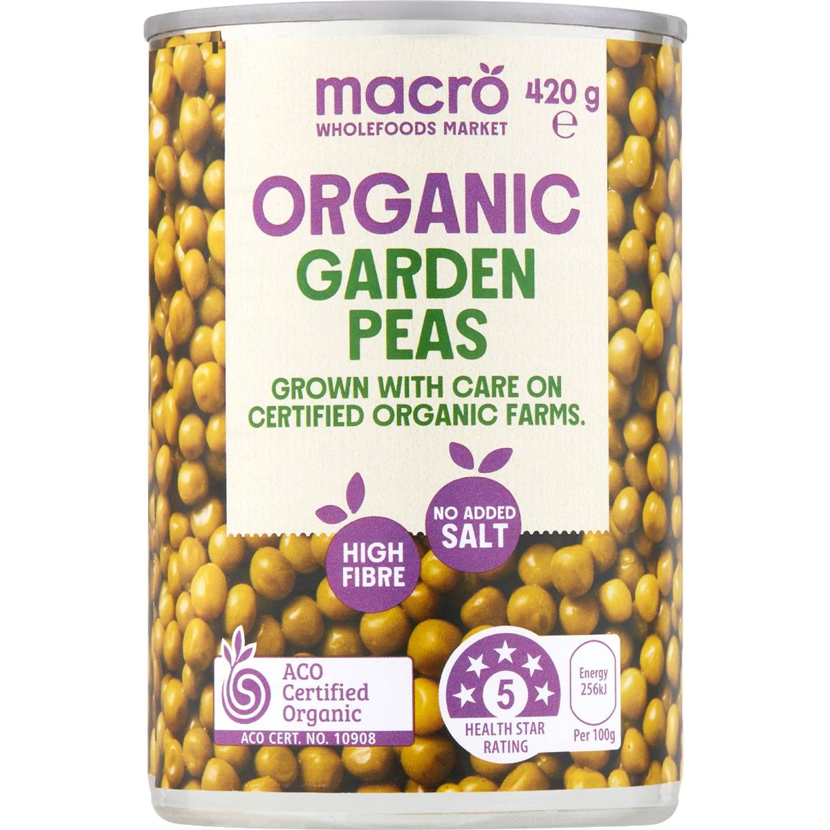 Macro Organic Garden Peas 420g