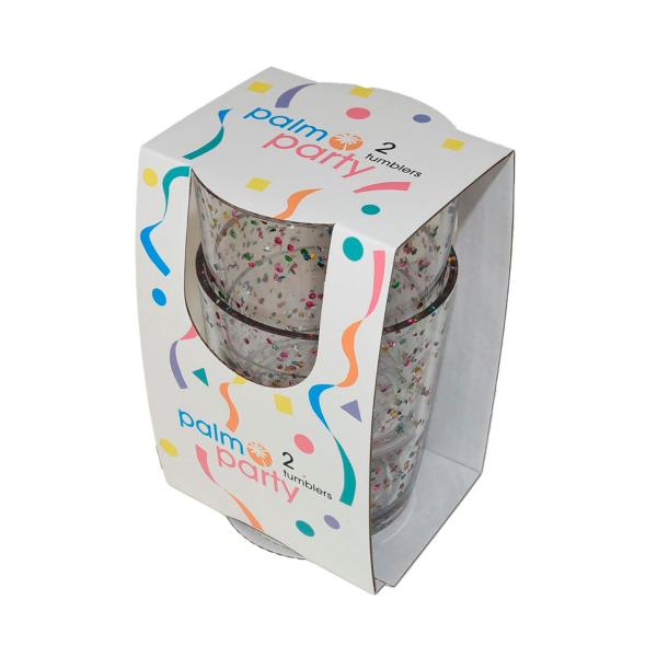 PALM ALFRESCO SPARKLE PARTY WHISKY TUMBLER