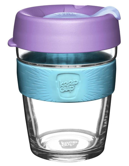 Brew, Reusable Glass Cup, Moonlight, M 12oz / 340ml