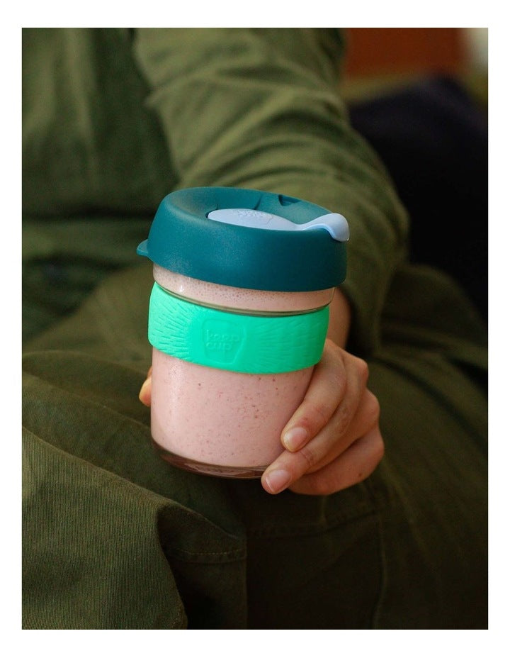 Brew, Reusable Glass Cup, Moonlight, M 12oz / 340ml