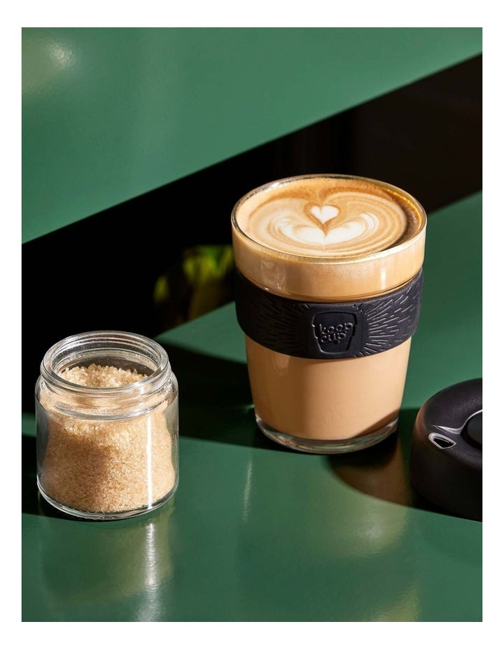 Brew, Reusable Glass Cup, Moonlight, M 12oz / 340ml