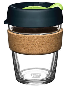 Brew Cork Reusable Glass Cup Deep M 12oz/340ml in Navy