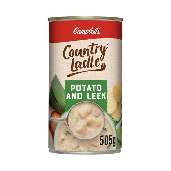 CAMPBELLS COUNTRY LADLE SOUP:POTATO LEEK:.:505 GRAM