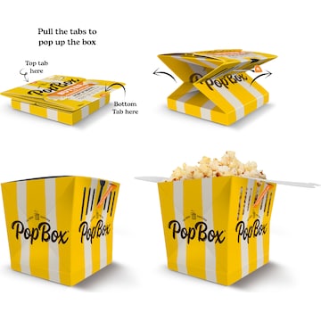 Pop Box Microwave Popcorn Caramel Crunch Flavour 100g