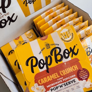 Pop Box Microwave Popcorn Caramel Crunch Flavour 100g