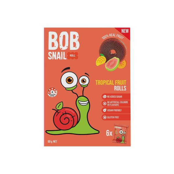 BOB SNAIL FRUIT ROLL TROPICAL FRUIT 60G