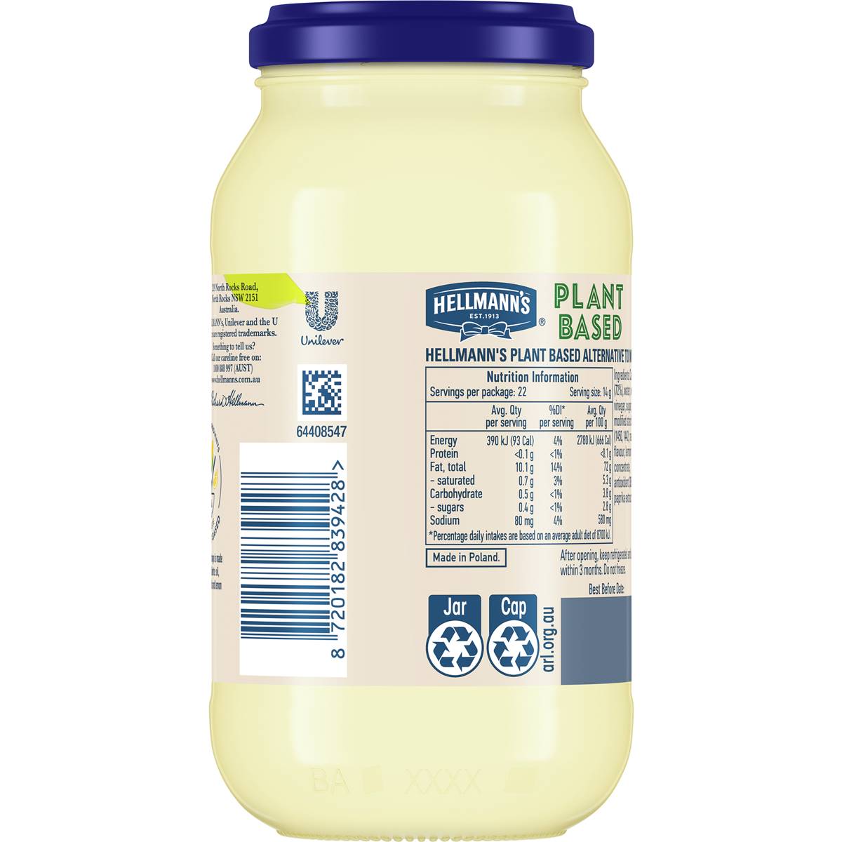 Hellmann's Plant Based Mayo 320g
