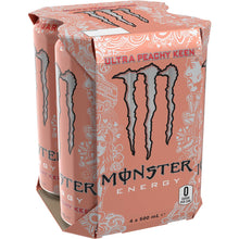 Monster Energy Drink Ultra Peachy Keen Cans 500mL x 4 pack