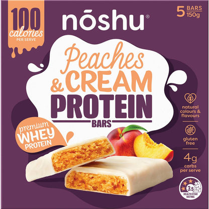 Noshu Peaches & Cream Protein Bars 5 pack