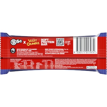 BSc x Violet Crumble Soft Protein Bar Chocolate Honeycomb 55g