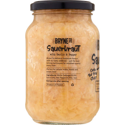 Bryne Co Sauerkraut With Garlic & Pepper 460g