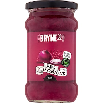 Bryne Co Sliced Red Onions 300g