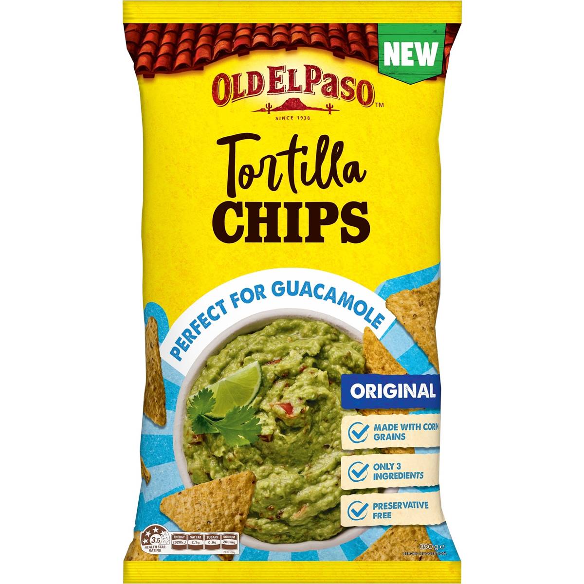 Old El Paso Tortilla Corn Chips Original 350g