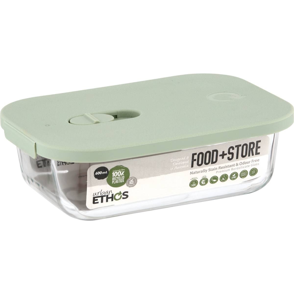 Urban Ethos Rectangular Glass Storage Container 600ml Assorted Each