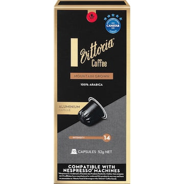 Vittoria Mountain Grown Nespresso Compatible Coffee Capsules 10 pack