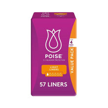 POISE LIGHT LINERS VALUE 57 PACK