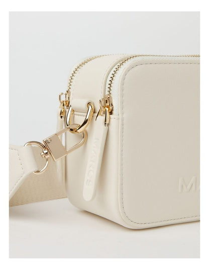 Budapest Camera Crossbody Bag In White
