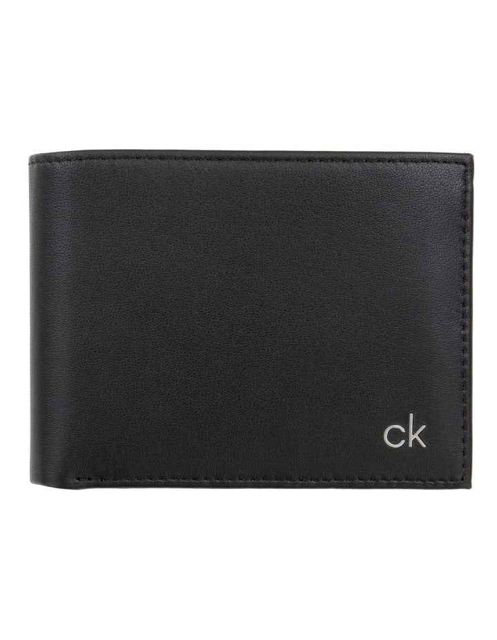 Leather Smooth CK 5CC Coin Wallet in Black