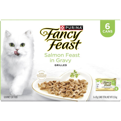 Fancy Feast Salmon Feast In Gravy Cat Food 85g x 6 pack