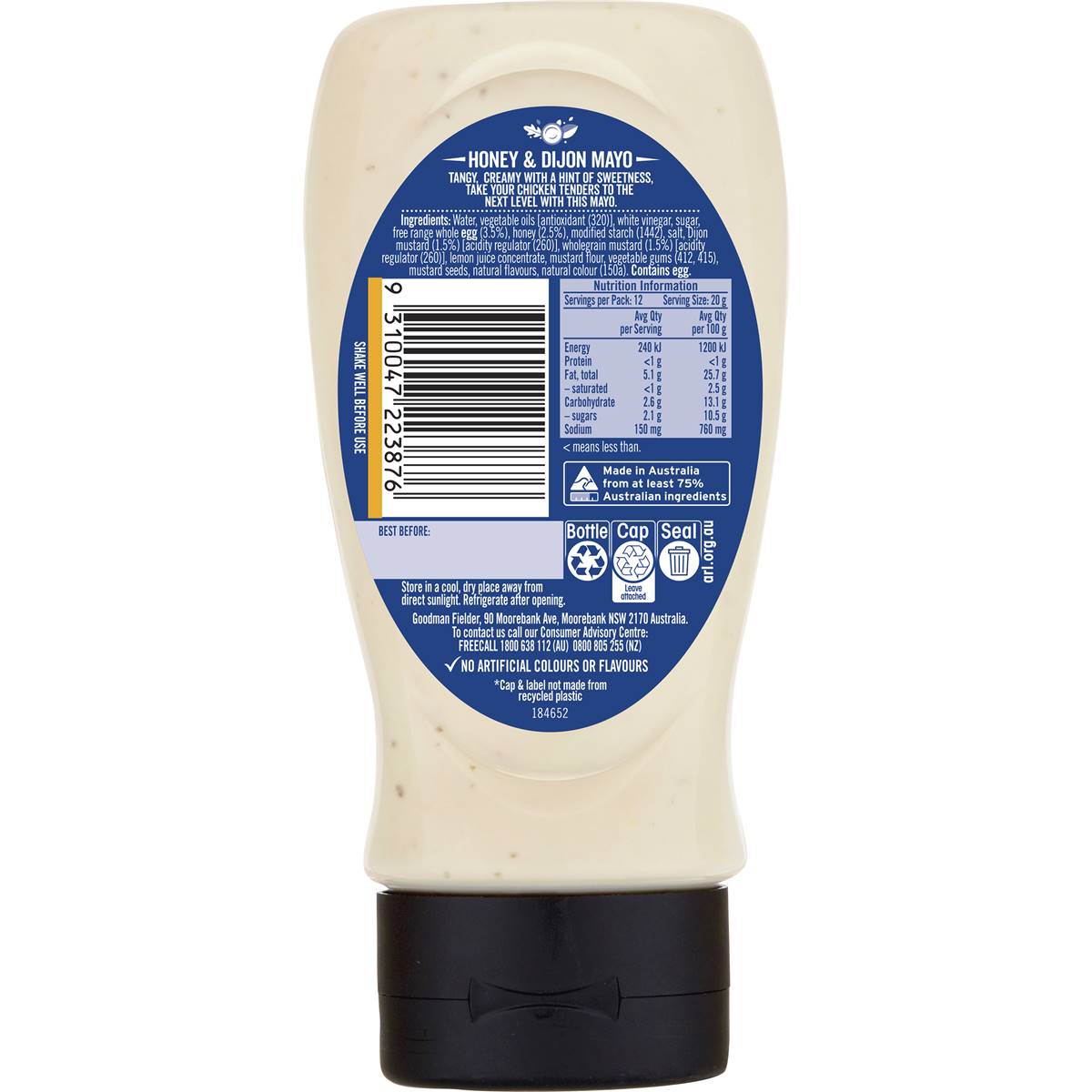 Praise Honey & Dijon Mayo 245g