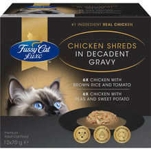 Fussy Cat Chicken Shreds In Decadent Gravy Wet Cat Food 70g x 12 pack