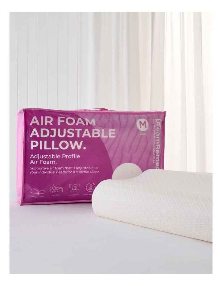 Adjustable Memory Foam Pillow in White