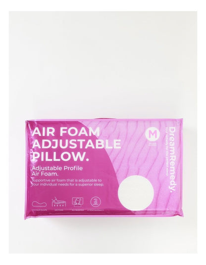 Adjustable Memory Foam Pillow in White