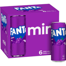 Fanta Grape Soft Drink Mini Cans 250ml x 6 pack