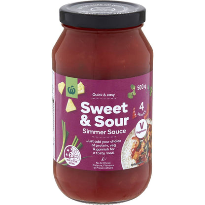 Woolworths Sweet & Sour Simmer Sauce 500g