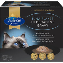 Fussy Cat Tuna Flakes In Decadent Gravy Wet Cat Food 70g x 12 pack