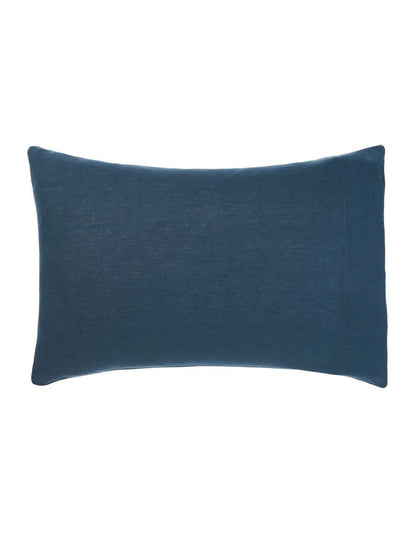Nimes Washed European Linen Sheet Set In Navy