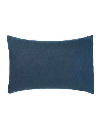 Nimes Washed European Linen Sheet Set In Navy